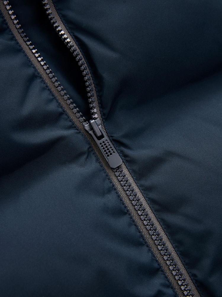 Navy Fleece Lined Hooded Padded Puffer Jacket (3-17yrs) - Image 6 of 12