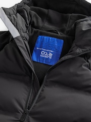 Black Regular Fabric Fleece Lined Hooded Padded Puffer Jacket (3-17yrs) - Image 5 of 10
