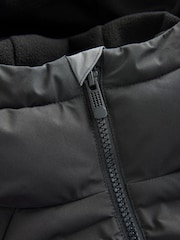 Black Regular Fabric Fleece Lined Hooded Padded Puffer Jacket (3-17yrs) - Image 7 of 10