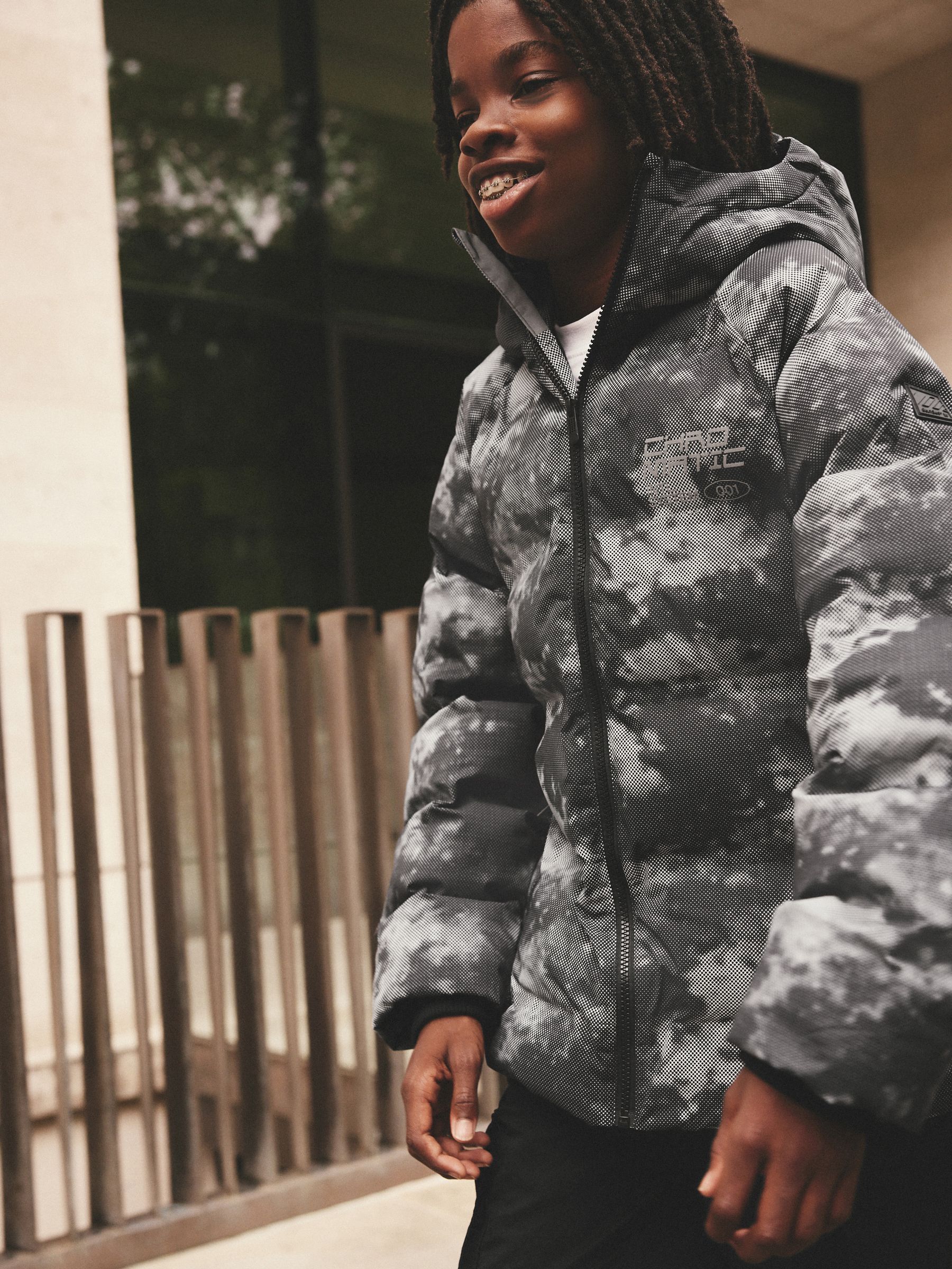 Next grey padded jacket shop