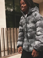 Grey Fleece Lined Hooded Padded Puffer Jacket (3-17yrs) - Image 2 of 10