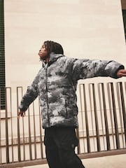 Grey Fleece Lined Hooded Padded Puffer Jacket (3-17yrs) - Image 3 of 10