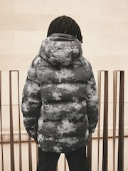 Grey Fleece Lined Hooded Padded Puffer Jacket (3-17yrs) - Image 5 of 10