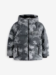 Grey Fleece Lined Hooded Padded Puffer Jacket (3-17yrs) - Image 7 of 10