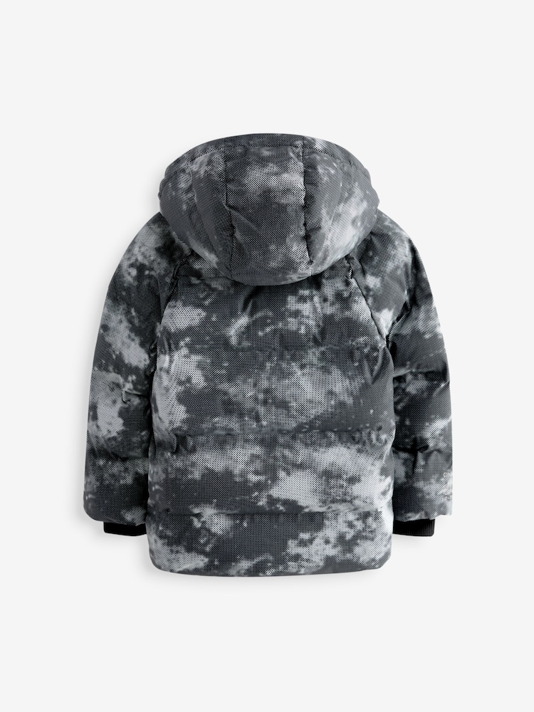 Grey Fleece Lined Hooded Padded Puffer Jacket (3-17yrs) - Image 9 of 10