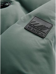 Sage Green Waterproof Longline Fleece Lined Puffer Coat (3-17yrs) - Image 15 of 15