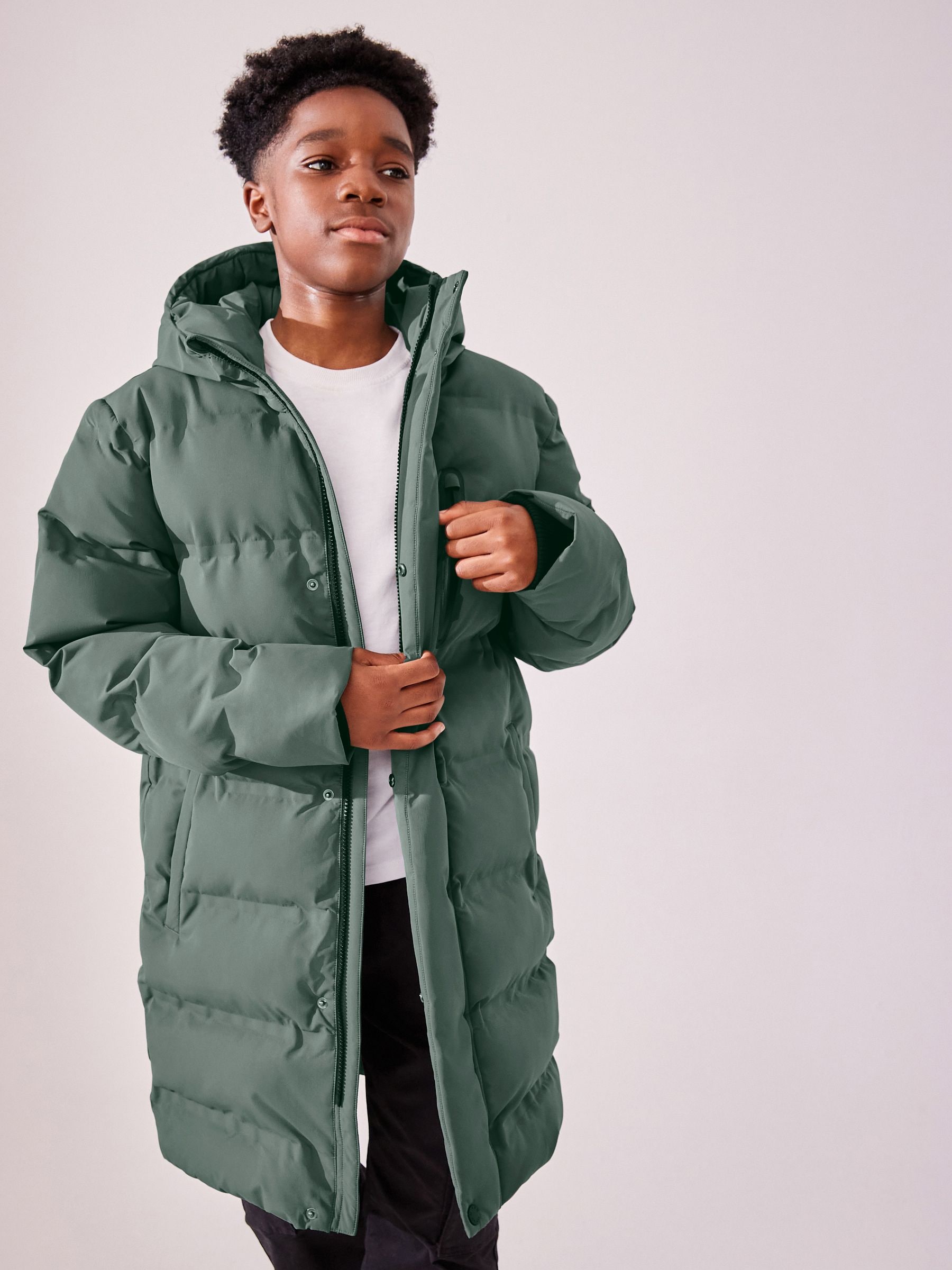 Fleece lined down coat best sale