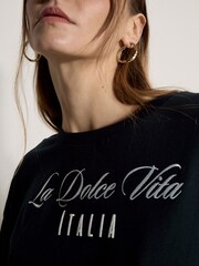 Apricot Blue La Dolce Vita Embroidered T-Shirt - Image 3 of 5