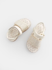 White Glitter Occasion Sandals - Image 3 of 7