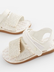White Glitter Occasion Sandals - Image 5 of 7