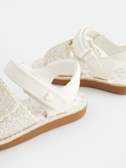 White Glitter Occasion Sandals - Image 6 of 7