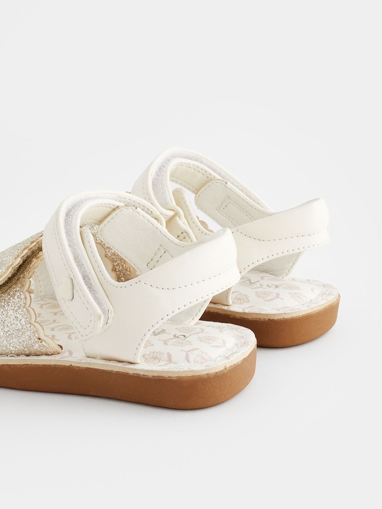 White Glitter Occasion Sandals - Image 7 of 7
