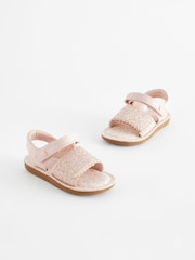 Pink Glitter Occasion Sandals - Image 1 of 7