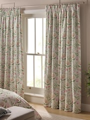 Multi Floral Print Touch of Linen Pencil Pleat Blackout/Thermal Curtains - Image 1 of 6