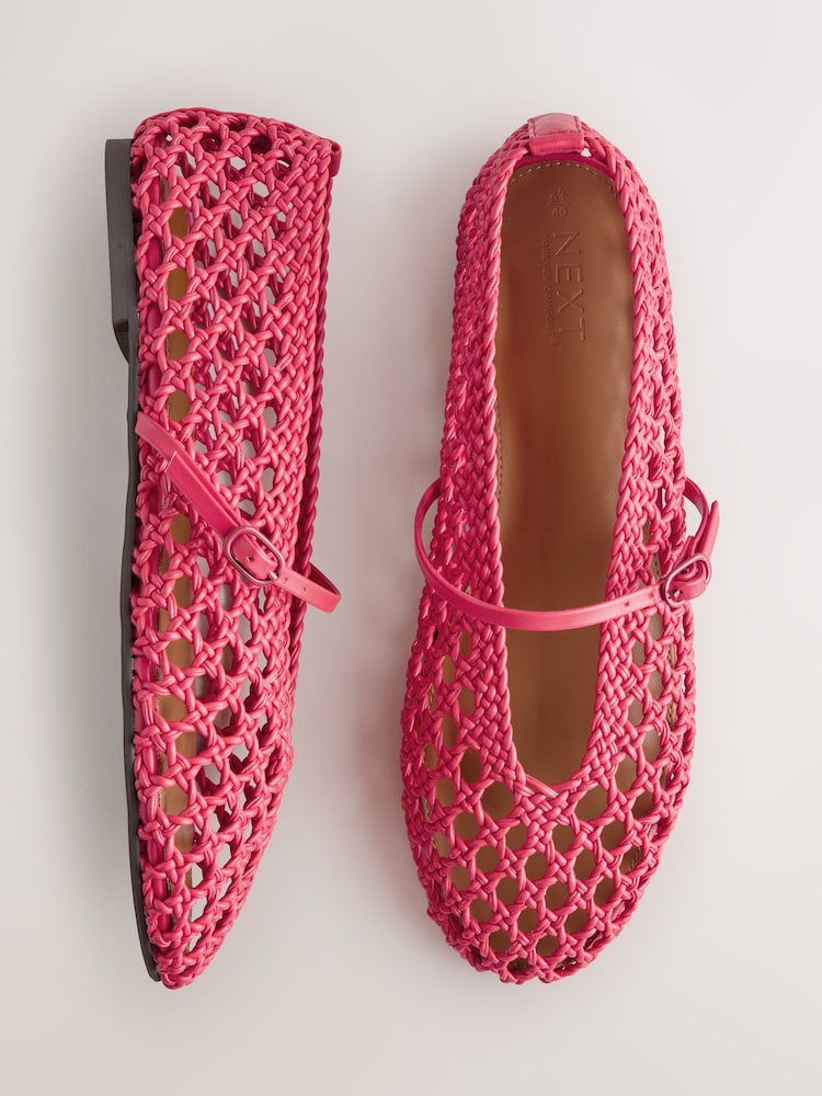 Coral Pink Forever Comfort® Weave Mary Jane Shoes - Image 1 of 5 Coral Pink Forever Comfort® Weave Mary Jane Shoes - Image 1 of 5