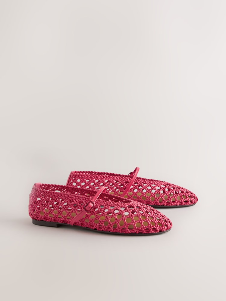 Coral Pink Forever Comfort® Weave Mary Jane Shoes - Image 2 of 5 Coral Pink Forever Comfort® Weave Mary Jane Shoes - Image 2 of 5