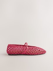 Coral Pink Forever Comfort® Weave Mary Jane Shoes - Image 3 of 5