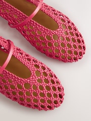 Coral Pink Forever Comfort® Weave Mary Jane Shoes - Image 4 of 5