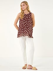 Roman Brown Spot Double Layer Vest - Image 3 of 5