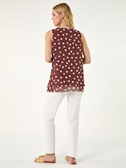 Roman Brown Spot Double Layer Vest - Image 4 of 5
