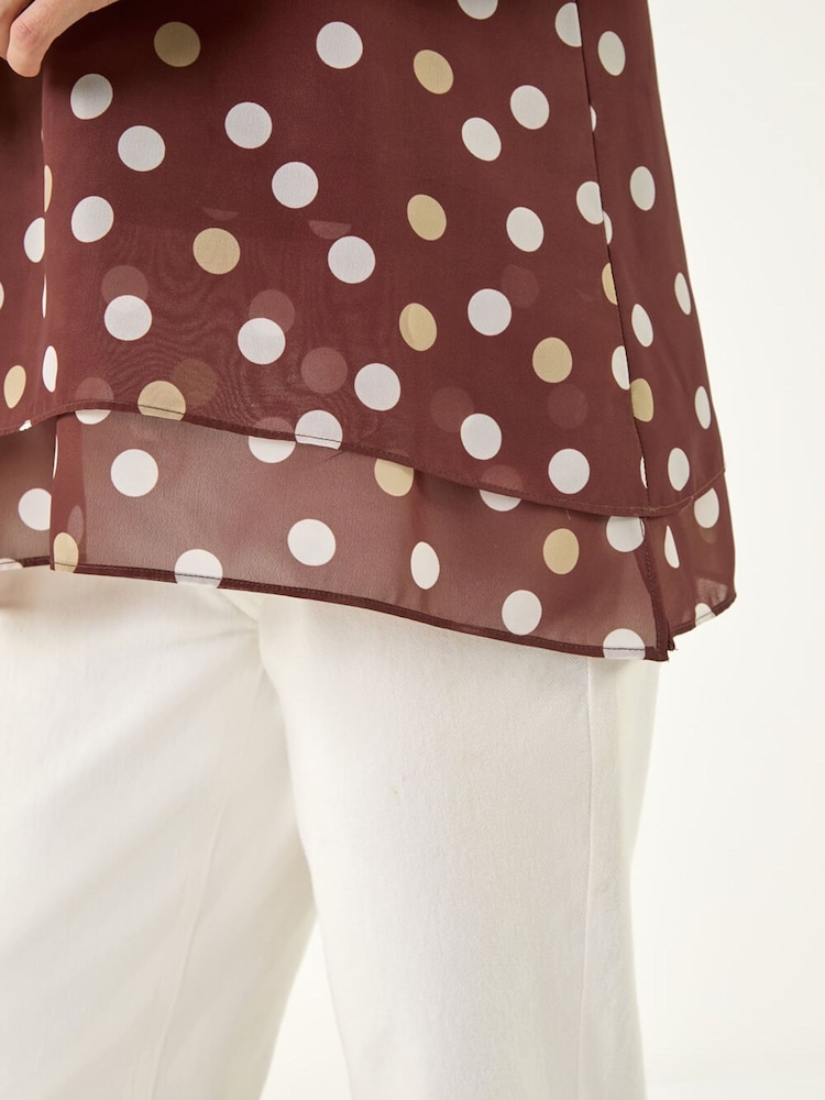 Roman Brown Spot Double Layer Vest - Image 5 of 5 Roman Brown Spot Double Layer Vest - Image 5 of 5