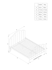 White Darby Metal Bed Frame - Image 4 of 6