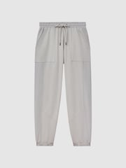 Reiss Grey Maja Cotton Blend Tracksuit Bottoms - Image 2 of 5