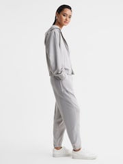 Reiss Grey Maja Cotton Blend Tracksuit Bottoms - Image 3 of 5