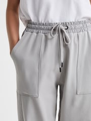 Reiss Grey Maja Cotton Blend Tracksuit Bottoms - Image 4 of 5