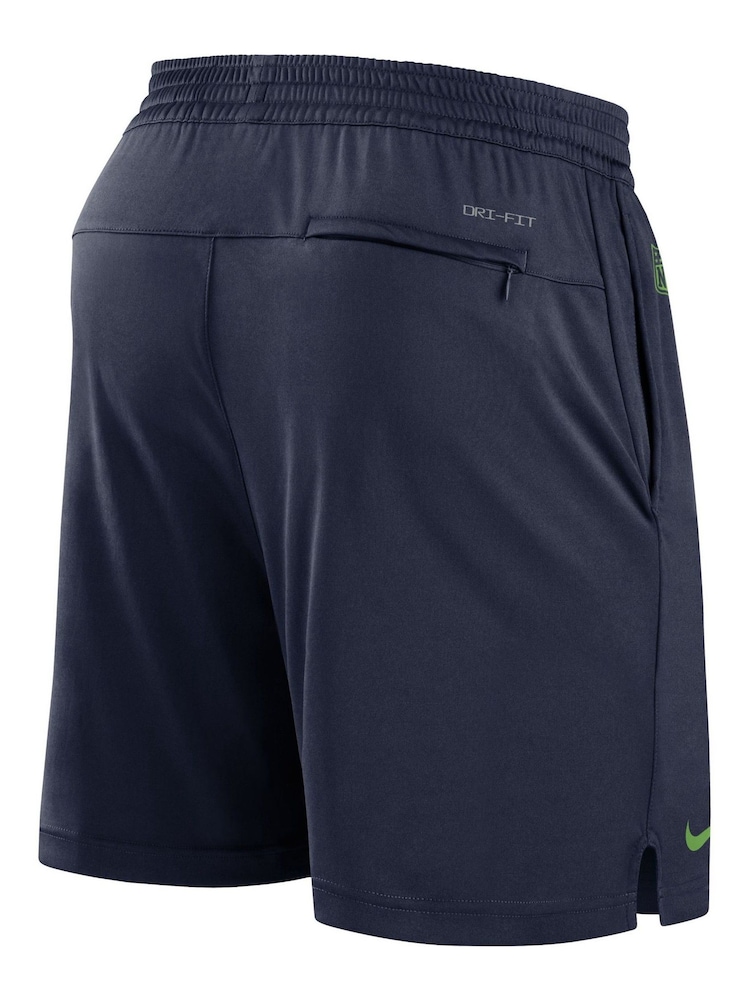 Fanatics Blue NFL Seattle Seahawks Dri-FIT Knit Shorts - Image 3 of 3