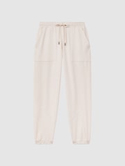 Reiss Cream Maja Cotton Blend Tracksuit Bottoms - Image 2 of 5