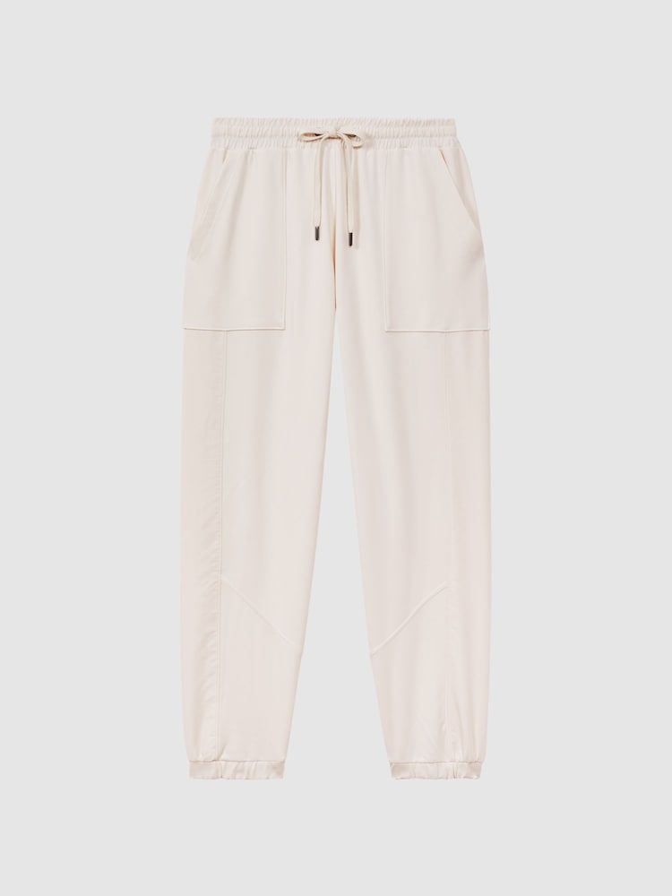 Reiss Cream Maja Cotton Blend Tracksuit Bottoms - Image 2 of 5