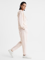 Reiss Cream Maja Cotton Blend Tracksuit Bottoms - Image 4 of 5