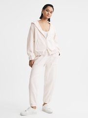 Reiss Cream Maja Cotton Blend Tracksuit Top - Image 3 of 5