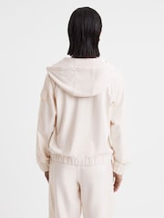 Reiss Cream Maja Cotton Blend Tracksuit Top - Image 5 of 5