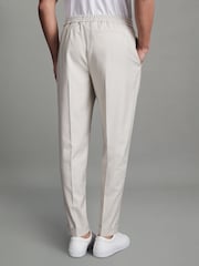 Reiss Stone Brighton Relaxed Drawstring Trousers with Turn-Ups - Image 5 of 5