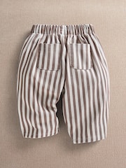 Mamas & Papas Brown Clay & Cream Stripe Trousers - Image 2 of 4