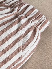 Mamas & Papas Brown Clay & Cream Stripe Trousers - Image 3 of 4