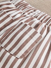 Mamas & Papas Brown Clay & Cream Stripe Trousers - Image 4 of 4