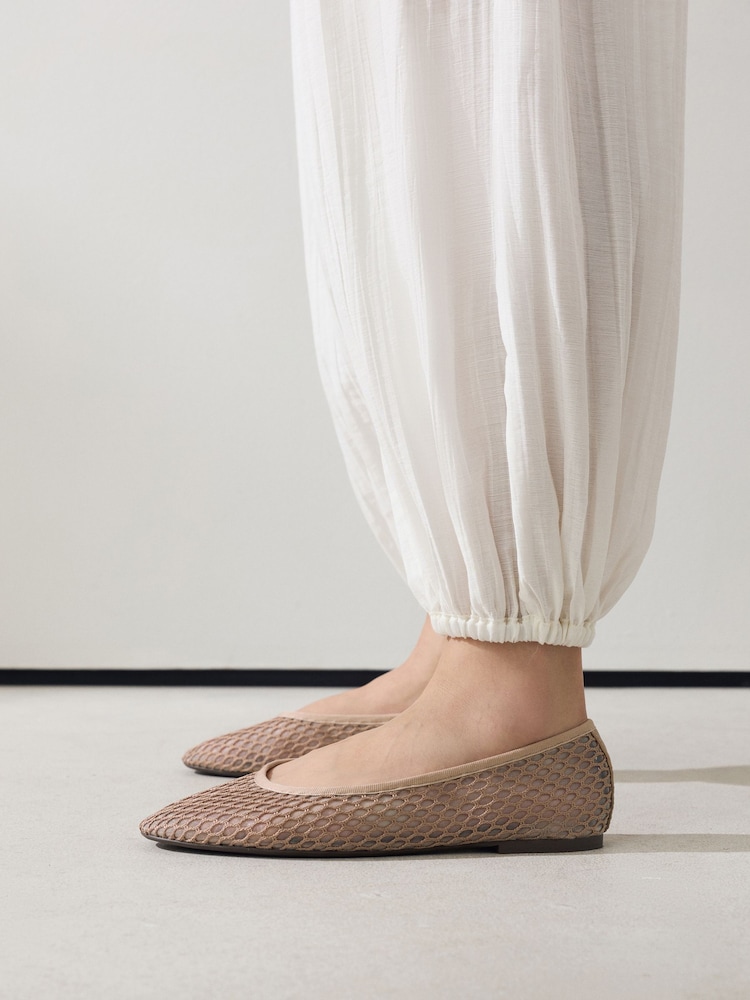 Natural Forever Comfort® Round Toe Mesh Ballerina Flats - Image 1 of 9 Natural Forever Comfort® Round Toe Mesh Ballerina Flats - Image 1 of 9