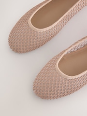 Natural Forever Comfort® Round Toe Mesh Ballerina Flats - Image 8 of 9