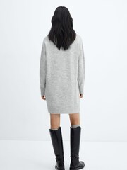 Mango Grey Turtleneck Long-Sleeved Jumper Dress - Image 2 of 5