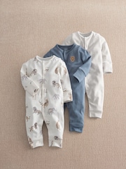 Mamas & Papas Safari Adventures Sleepsuits Pack of 3 - Imagen 1 de 3