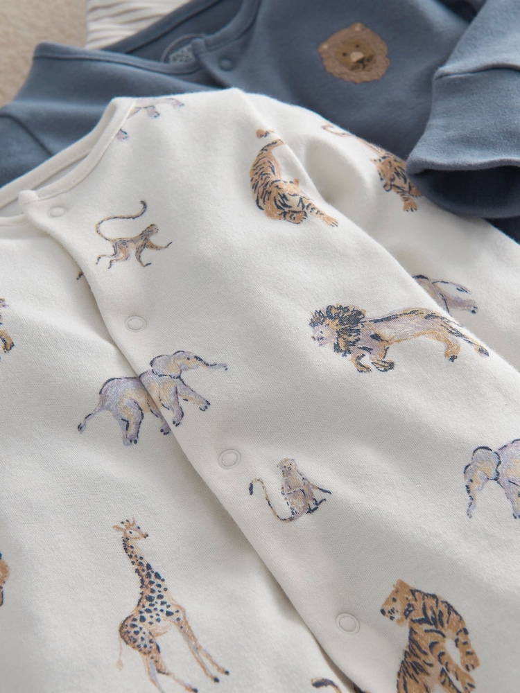 Mamas & Papas Safari Adventures Sleepsuits Pack of 3 - Imagen 3 de 3