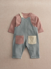 Set di salopette a blocchi di colore Mamas & Papas 2 Piece - Immagine 2 di 4