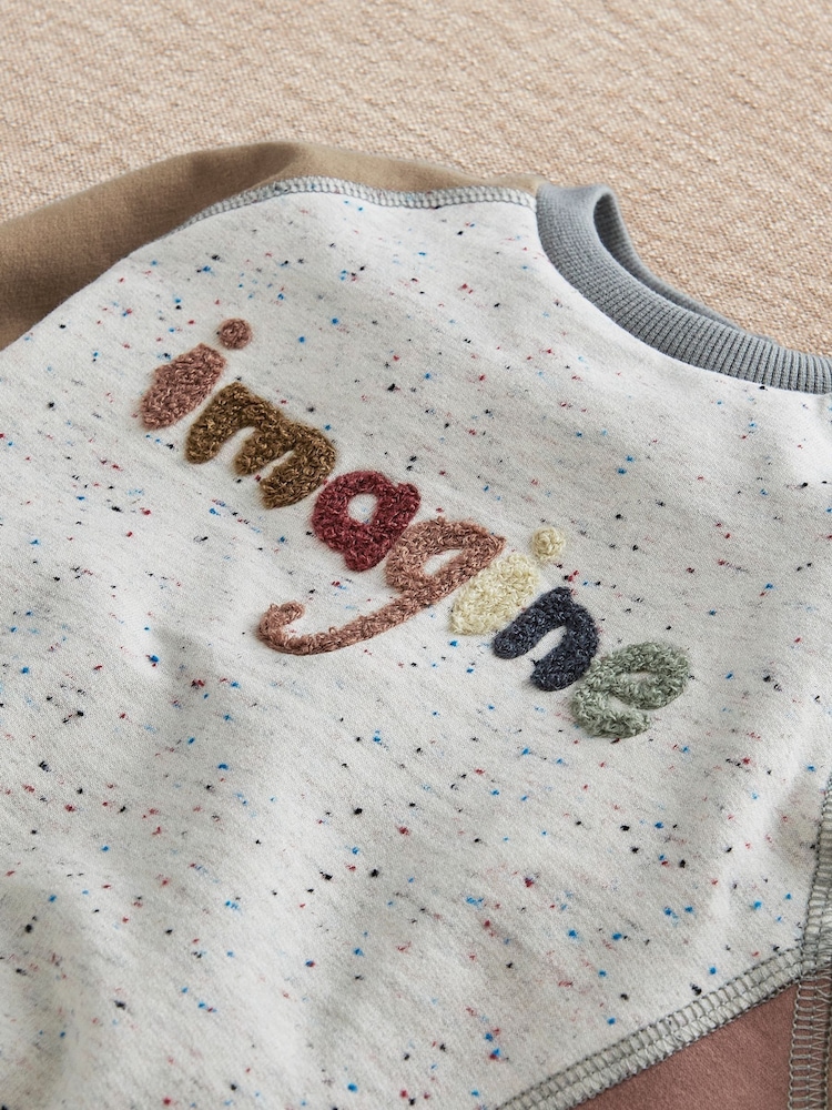 Mamas & Papas Brown Imagine Sweatshirt - Image 2 of 4 Mamas & Papas Brown Imagine Sweatshirt - Image 2 of 4