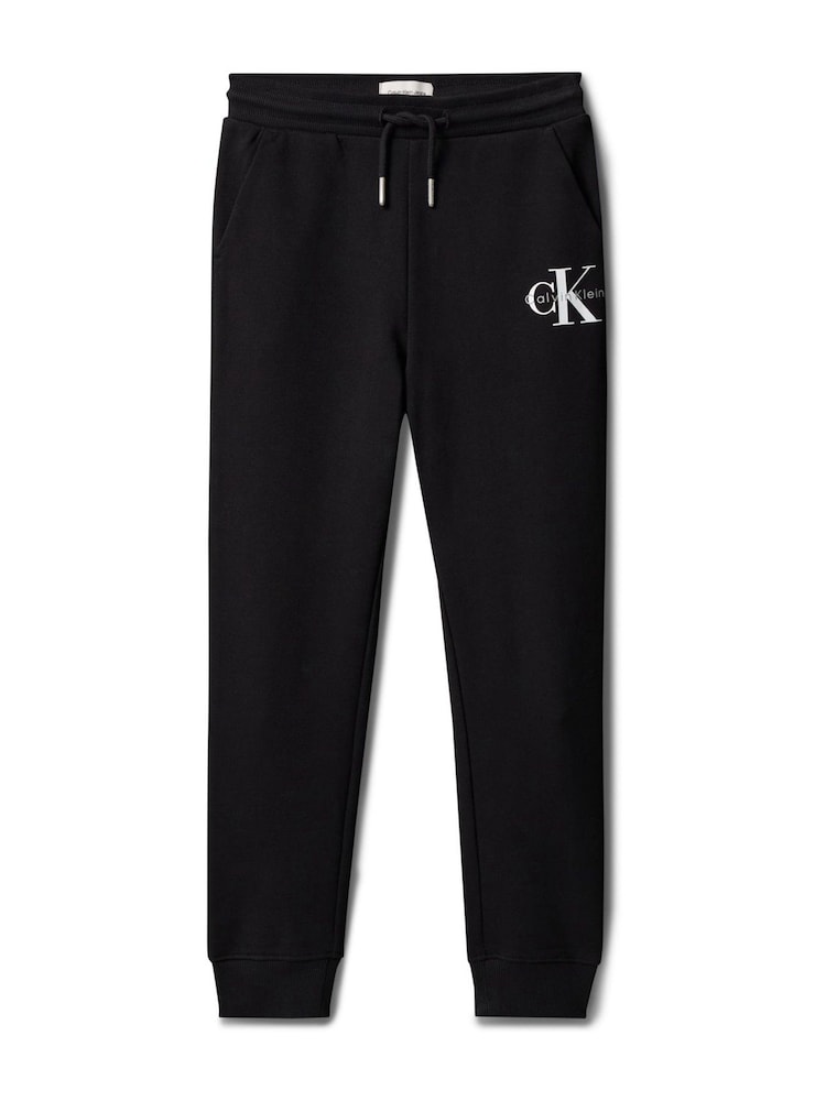 Calvin Klein Jeans Black Kids' Signature Logo Joggers - Image 4 of 4 Calvin Klein Jeans Black Kids' Signature Logo Joggers - Image 4 of 4