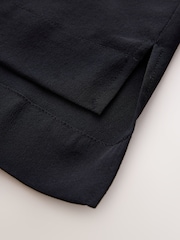 CERENE Lilian Black Silk Mesh Trim T-Shirt - Image 9 of 11