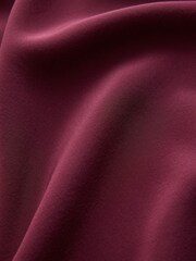 CERENE Lilian Burgundy Red Silk Mesh Trim T-Shirt - Image 8 of 9
