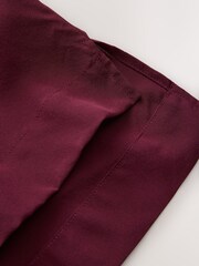 CERENE Lilian Burgundy Red Silk Mesh Trim T-Shirt - Image 9 of 9